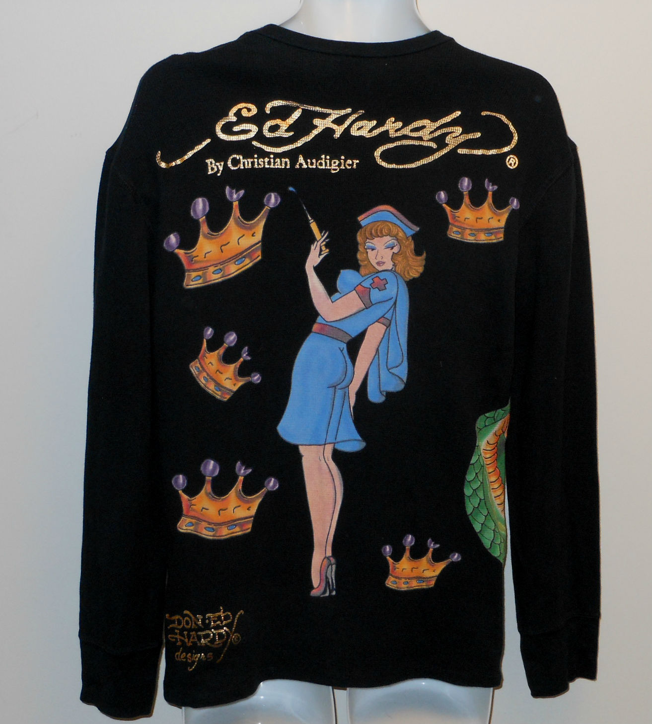 ED HARDING BY CHRISTIAN AUDIGER COLORFUL GRAPHIC L/S CASUAL TOP. ED7235-8C6  | eBay