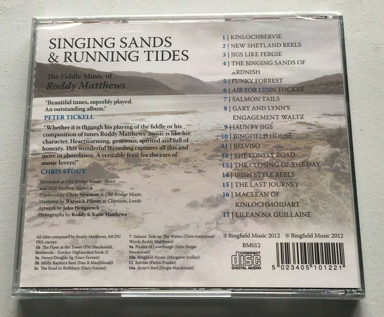 RODDY MATTHEWS SINGING SANDS & RUNNING TIDES (2012) CD NEW & SEALED