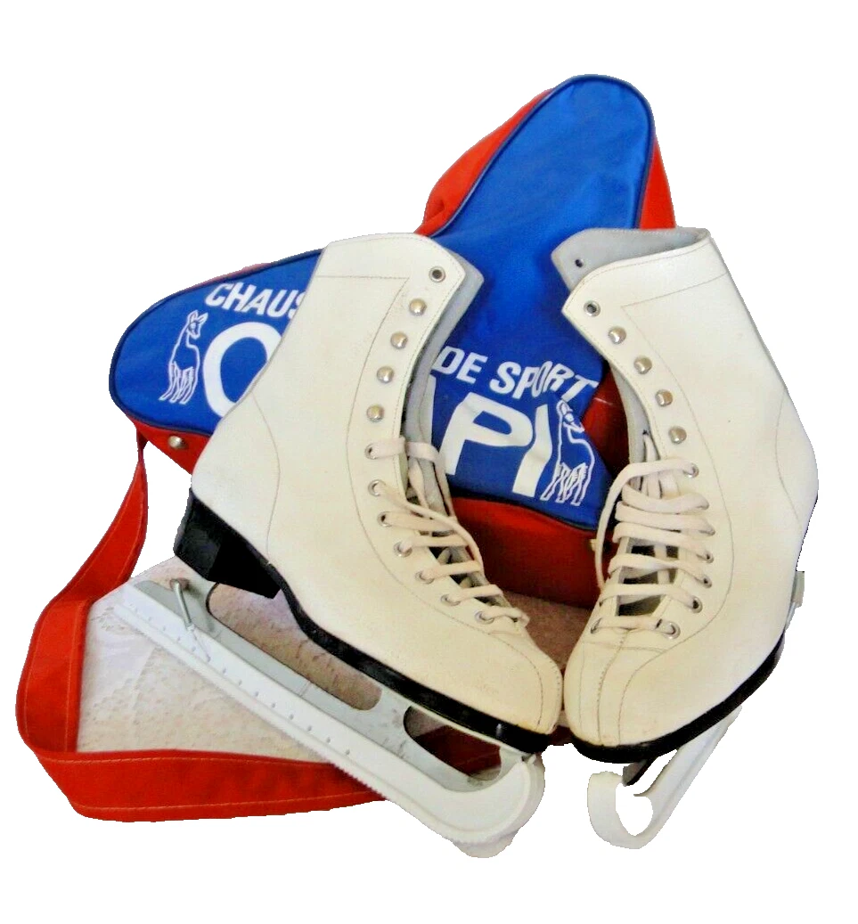 Patins à glace Decathlon Oxelo FIT500 femme 41 blanc bleu