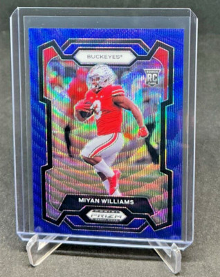★miya★ 2024 Panini Prizm Draft Picks MIYAN WILLIAMS RC Blue Wave Prizm
