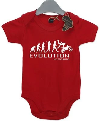 FUNKYTOTZ Evolution Motocross Baby Grow Unisex Babys Spielanzug Fahrräder Baby
