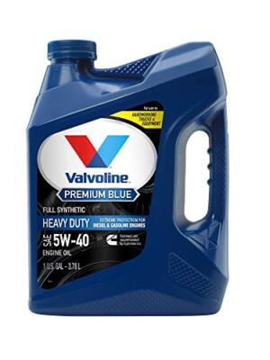 VALVOLINE 774038 5W-40 Premium Blue Extreme Synthetic Diesel Engine Oil - 1gal (