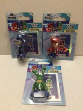 NEW PJ Masks Three Team Figures with Bonus Mini Cards - Catboy Gekko Owlette