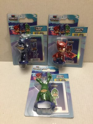 NEW PJ Masks Three Team Figures with Bonus Mini Cards - Catboy Gekko Owlette