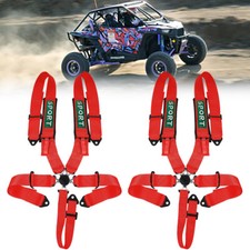 2pcs 5 Point Racing Harness Cam-lock Quick Release 3 Safety Seat Belt Atv Utv