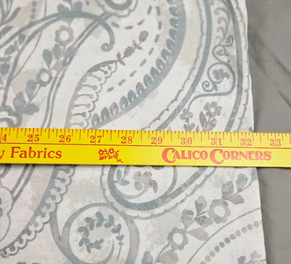 MELINA Turquesa Tela Paisley Cortina de Ducha Nicole Miller NY Algodón 70x64 Foto 4 de 4