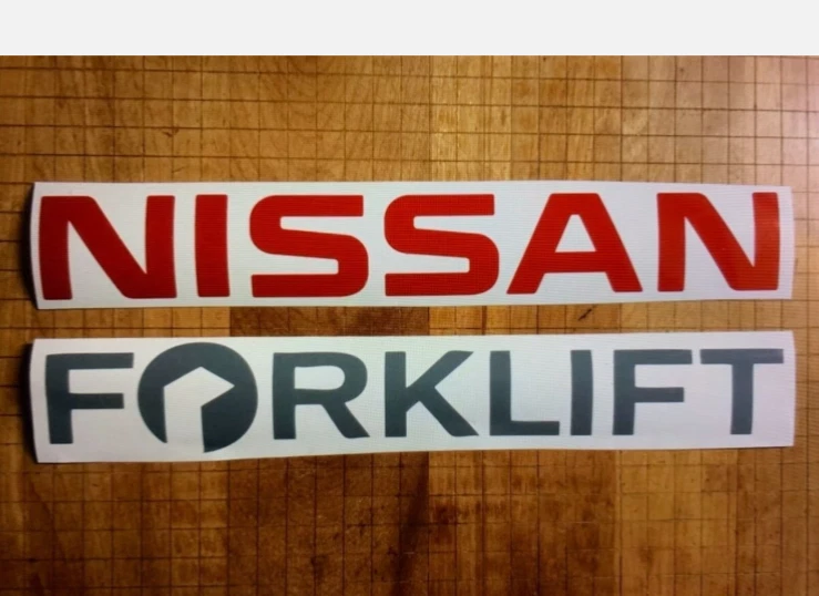 Set Of 2 Nissan Forklift Hood Decal Sticker Set