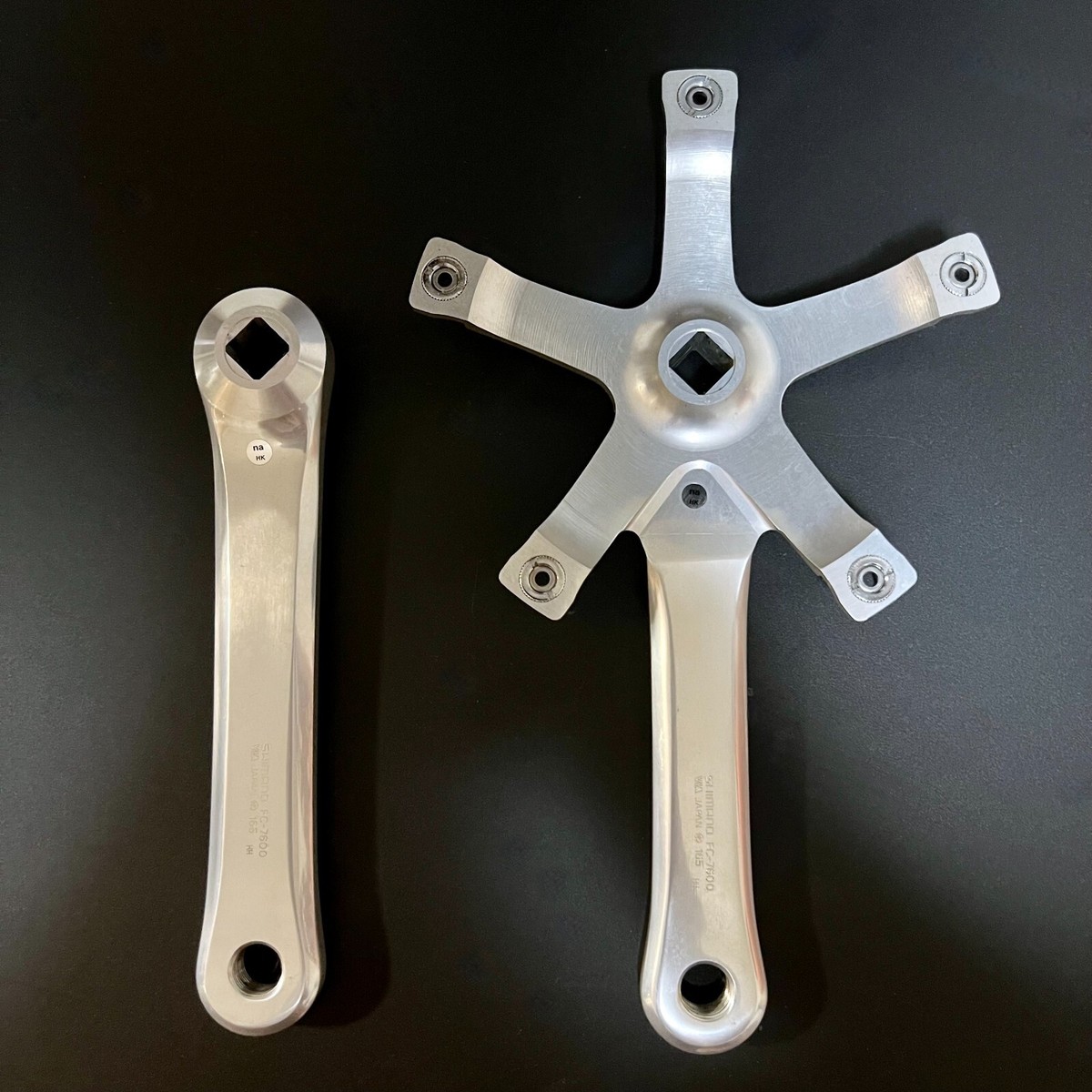 VGC SHIMANO DURA ACE FC-7600 NJS Pista Crank Set 165mm BCD144mm
