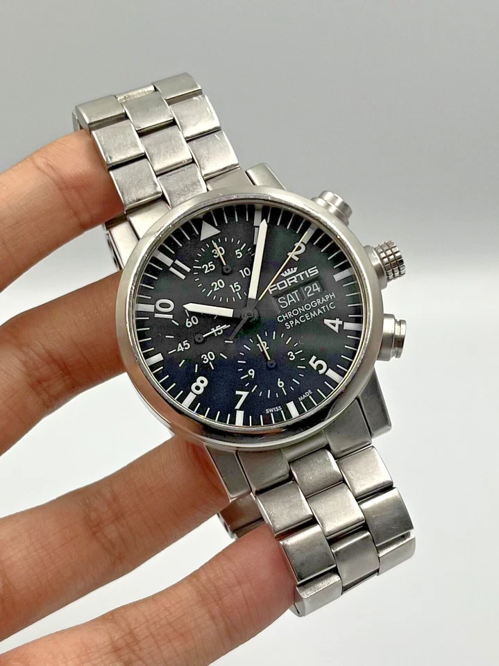 RARO Cronógrafo Automático Fortis Spacematic De Colección Para Hombre Valjoux 7750 Foto 2 de 4