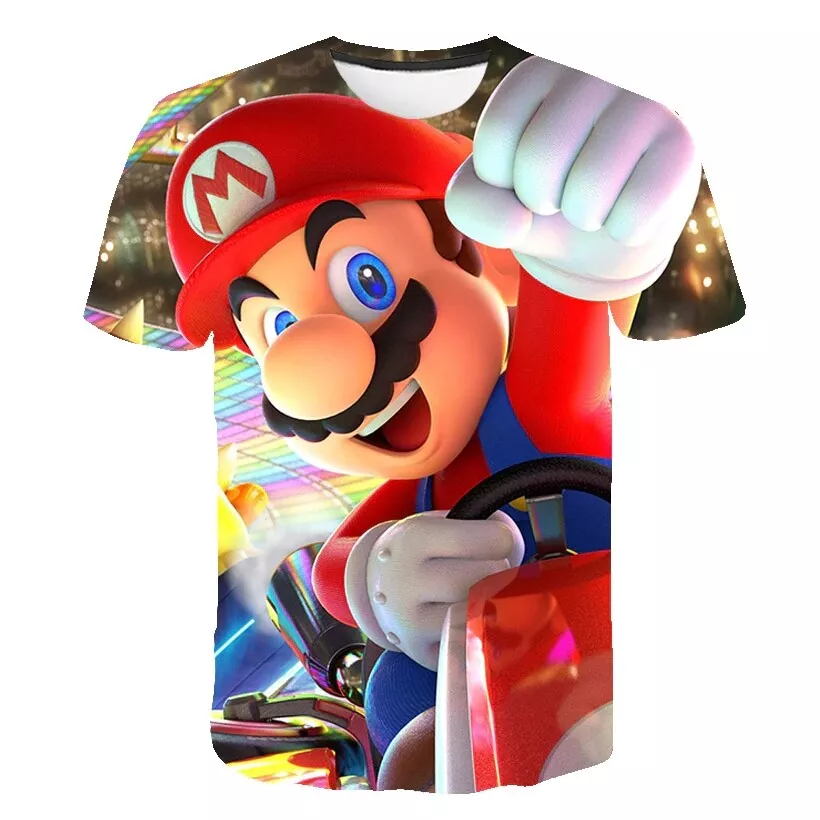 Camisetas estampadas de mario bros sale