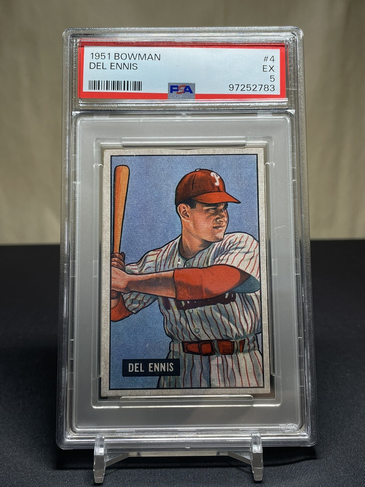 1951 Bowman #4 Del Ennis PSA 5 Philadelphia Phillies Baseball Card