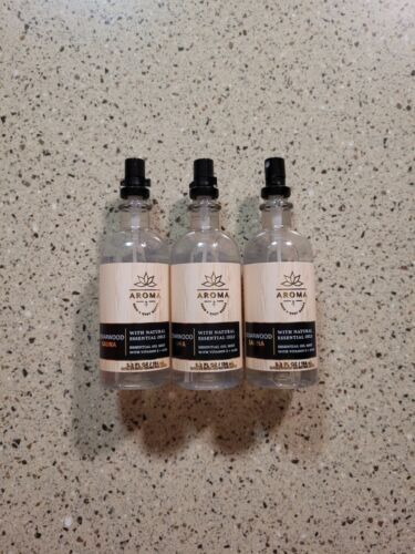 3 Bath & Body Works Aromatherapy Cedarwood Sauna Essential Oil Mist Spray 5.3 Oz