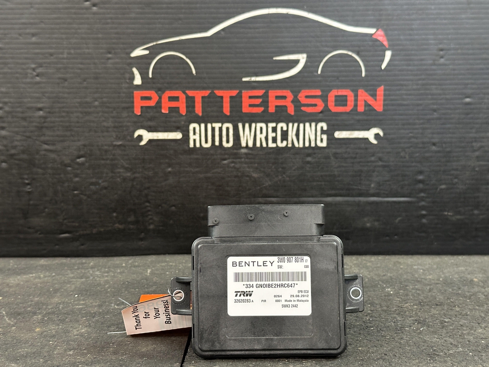 03-18 BENTLEY CONTINENTAL GT PARKING BRAKE CONTROL MODULE COMPUTER 3W0907801H