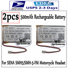 2pcs/Lots 500mAh Battery For SENA SMH5 / SMH-5-FM Motorcycle Bluetooth Headset