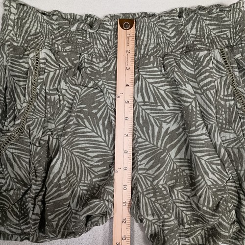 Three Dots Womens Shorts Sz XL Leaf Print Elastic Waist Beachy Resort Tropical - Picture 10 of 13