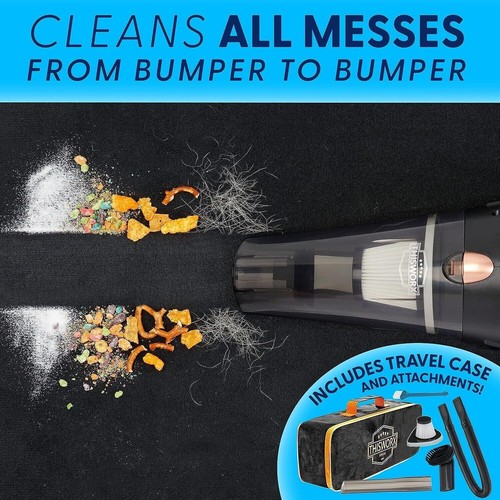 Portable Car Vacuum Cleaner Powerful 12v DC w/ Carrying Case + Attachments - Picture 2 of 5