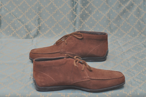 TOD'S Hombre Marrón Gamuza Botas Zapatos Talla 10.5 - Imagen 5 de 13
