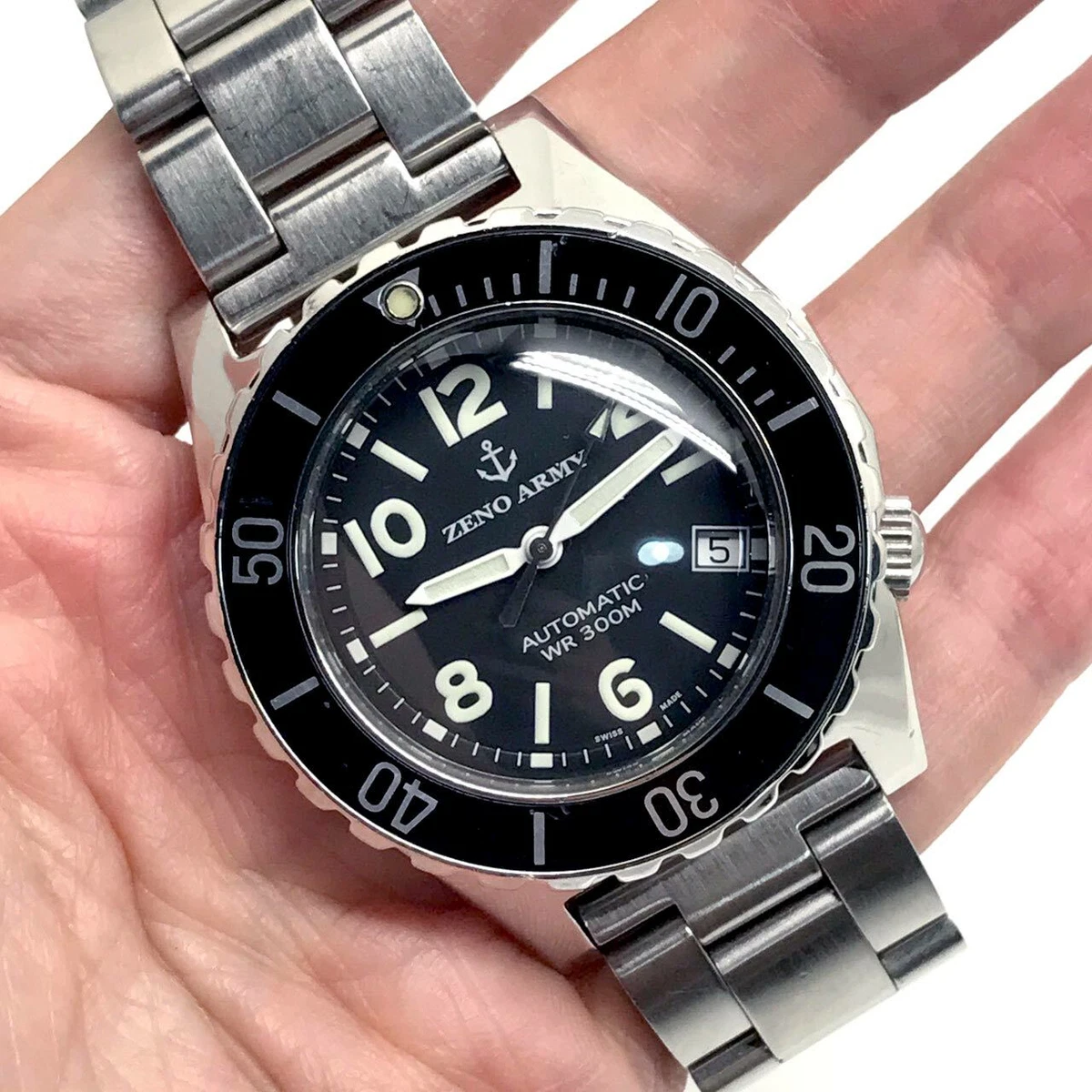 【レア】ZENO WATCH ZENO ARMY Ref.485 ダイバー ゼノ OH済 ZENO-WATCH ZENO ARMY ゼノアーミー ダイバーウォッチ REF