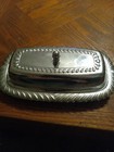Vintage  Irvin Ware Stainless Steel Butter With Glass Plate Inside.