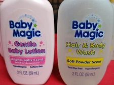 12 Baby Magic Hair & Body Wash Origin Gentle Bady  Lotion 2 oz  EA  Travel Size.