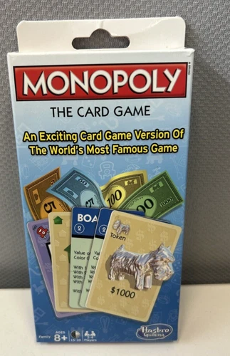 Monopoly Il Gioco di Carte L'Emozionante Divertente Gioco di Carte Versione di Hasbro SCATOLA APERTA