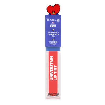 BT21 Lip Tint - The Crème Shop Curiously Coral (TATA) Universtain Lip Tint