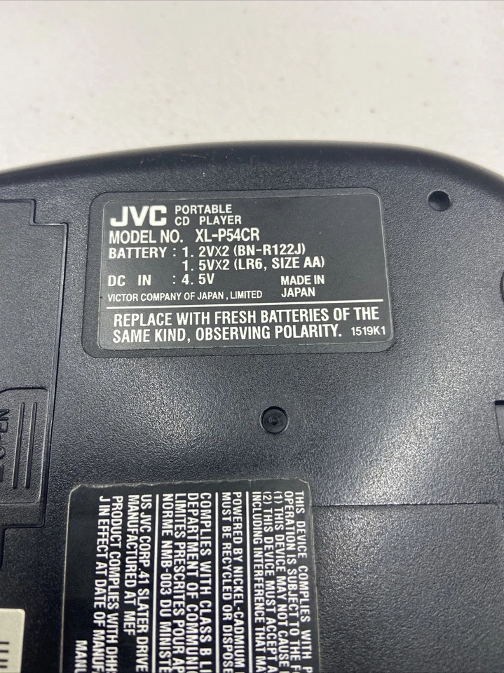 JVC Hyper-Bass XL-P54CR Portable CD Player - Image 4 of 4