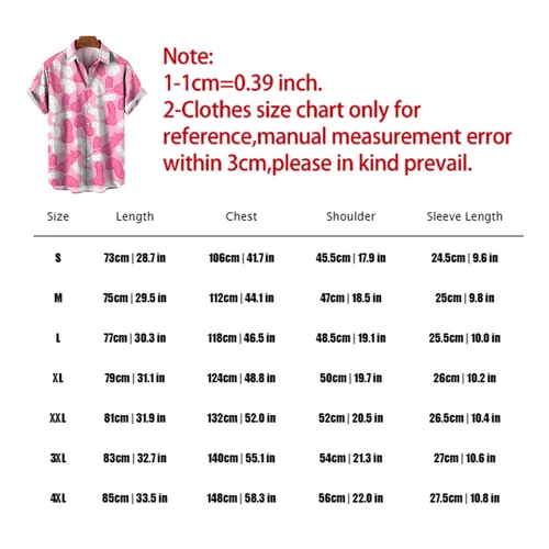 Mens Novelty Button Shirt Fun 3D Printed Short Sleeve T-Shirt Hawaiian Beach-Top - Picture 2 of 17