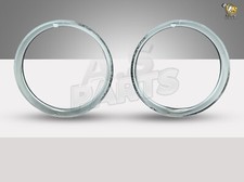 For Willys Cj2a Cj3a 1946-1953 Chrome Headlamp Outer Bezel Trim Ring Set Pair
