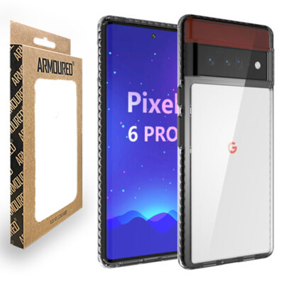 Für Google Pixel 6 Pro, Armoured  Shock Rugged Case - Getönte / Schwarze Tasten