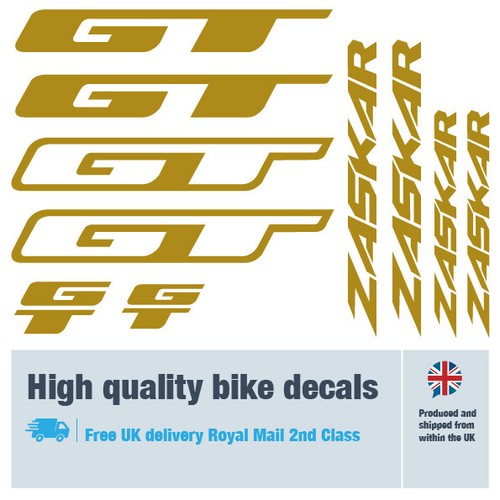 GT Zaskar bike decals labels with free bike protection (26 pack) - 20 colours - Picture 23 of 48