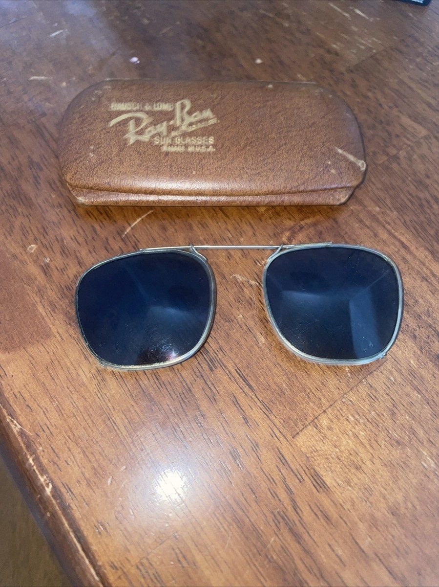 Vintage Ray Ban Bausch & Lomb Clip-on Sunglasses w/ Case | eBay display picture 2