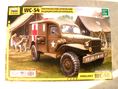 1/35 Zvezda US or British Dodge 3/4 Ton 4X4 WC 54 Ambulance # 3711