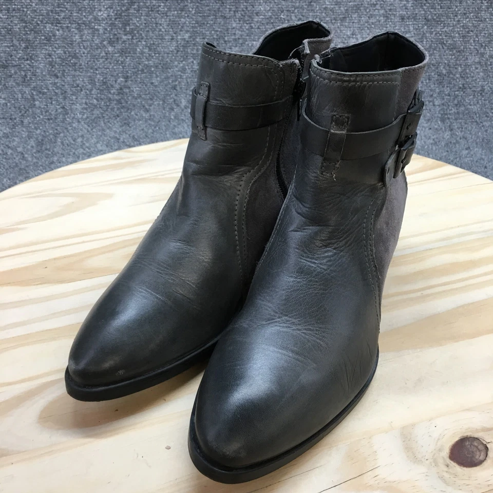 Catherine Malandrino Botas Mujer 40 Botín Gris Puntera Almendra Informal Bloque Foto 3 de 4