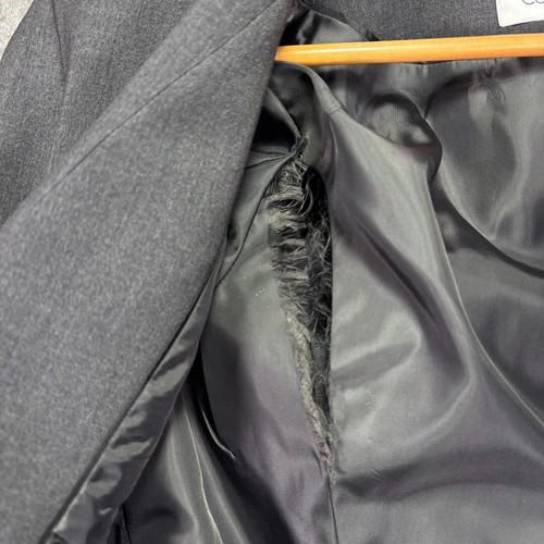 Womens Gray Calvin Klein Blazer Jacket Two Button Career Business Sz 8 *LINING* - Picture 2 of 12