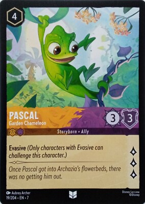 19/204 Pascal Garden Chamäleon EN7 Uncommon Disney Lorcana Karte