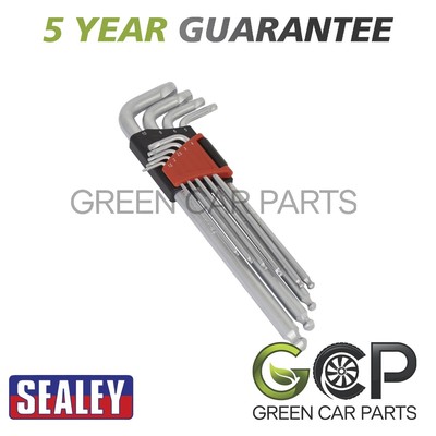 Sealey Premier Lock-On �� extra langer Kugelkopf-Sechskantschlüssel-Satz 9-teilig AK7180
