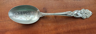 Antico cucchiaio ricordo San Luigi in argento sterling 925