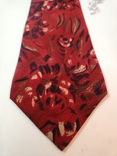Lucarelli All Silk Geometric Tie Made in the USA Burgundy Designs