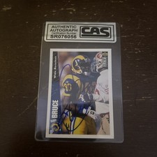ISAAC BRUCE RAMS GENUINE CERTIFIED AUTHENTIC AUTOGRAPHED FOOTBALL CARD CAS COA