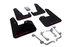 Rally Armor Mud Flap Kit Black Mud Flapred Logo Fits 2011-2014 Subaru Wrx Hatch
