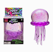 Nee Doh Jelly Squish Jellyfish Super Solid Squishy Squeeze Toy Purple Ages 3 