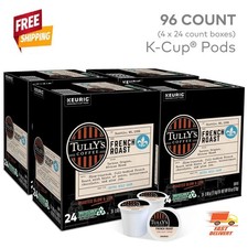 Tully's Coffee, French Roast, Keurig K-Cup Pods, Dark Roast, 96 Ct.