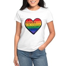 CafePress I Support GLBT Rights Women's T Shirt Women's T-Shirt 492169920