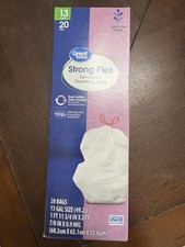 Great Value Strong Flex Tall Kitchen Drawstring 20Bags 13 Gallon Lavender Fields