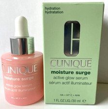 New/Boxed Clinique Moisture Surge Active Glow Serum 1 oz / 30 ml