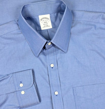 Brooks Brothers Regent Dress Shirt 16-2/3 Blue Button Up Long Sleeve Work Office