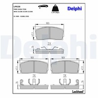 Bremsbelagsatz Scheibenbremse Delphi LP626 FüR Daihatsu G100 Charade 3 G101 G102