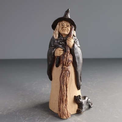 Vintage Studiokeramik Hexe Statue Figur - Herstellermarke