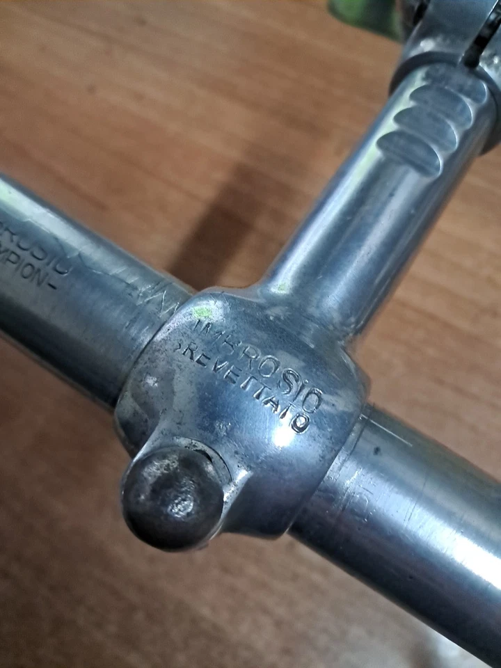 Manubrio  Corsa AMBROSIO CHAMPION Pipa Brevettato Pista  Piega Epoca anni '50  - Immagine 3 di 4